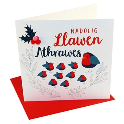 Image of Pom WXP040 &quot;Teacher, Robin Classroom&quot; Christmas Card