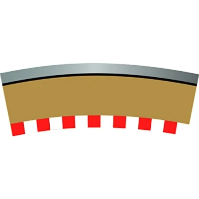 Image of Scalextric Digital C7019 Single Lane (Radius 3 Curve border x 4) 1:32 Scale Accessory