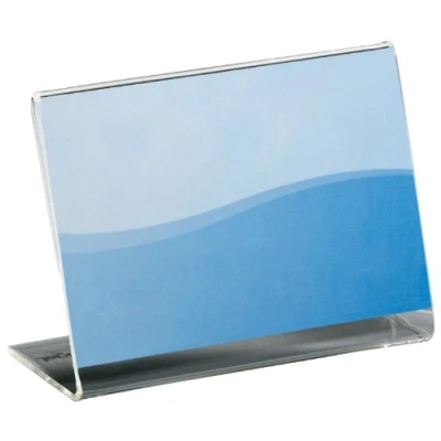 Image of SIGEL PA107 Sign Holder, slanted, for 9 x 6 cm, single sided presentation, acrylic, transparent, 10 Pieces