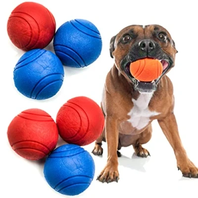 Image of Petopedia 6 X 2.5 Solid Rubber Ball HIGH BOUNCING Tough Dog Toys Indestructible Virtually Interactive for Boredom Strong Natural Balls dogs