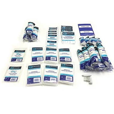 Image of QUALICARE HSE Compliant Quality 1 20 Person Medium Work Essential First AID KIT Refill ONLY