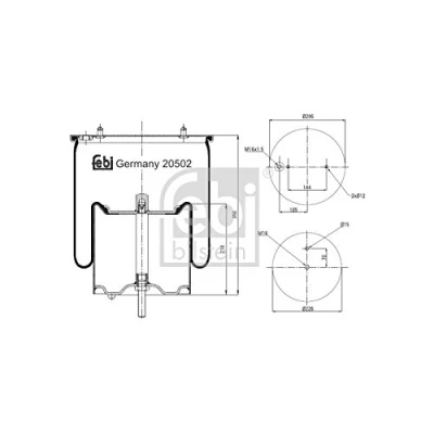 Image of 1379392, 1422750, 1440294, 1510195, 1731113 Boot, air suspension FEBI BILSTEIN 20502 Rear Axle Left, Right