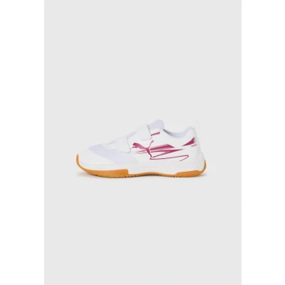 Image of PUMA VARION II V JR Indoor Court Shoe, White Black, 2 UK