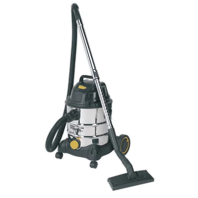 Image of Sealey Vacuum Cleaner Industrial Wet &amp; Dry 20L 1250W/110V Stainless Drum