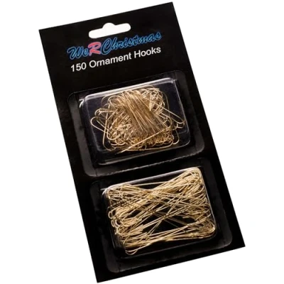 Image of WeRChristmas Ornament Hooks, Gold, Small and Large Multi Pack