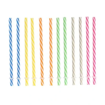 Image of Totally Addict Set 12 PAJITAS REUTILIZABLES, Multicolored, 1,3 x 17,2 cm