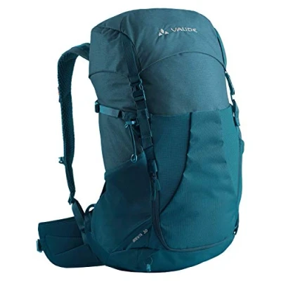 Image of VAUDE Hiking Backpack Brenta, blue 30l, Trekking for Women &amp; Men, Comfortable with Integrated Rain Cover, Practical Compartment Layout