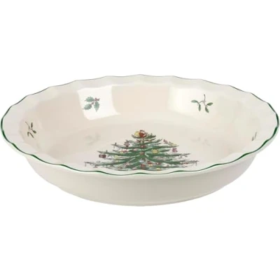 Image of Spode Christmas Tree Pie Plate, 10 Inch