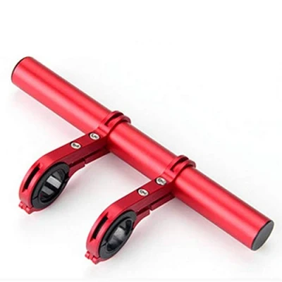 Image of Bike Handlebar Extender,Red Extension Frame Multi Function Extender Rack Double Bracket for Light Flashlight Phone Mount Holder Speedometer