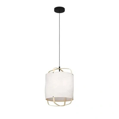 Image of EGLO Surfleet pendant light, bamboo and linen