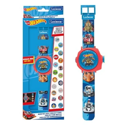 Image of Lexibook DMW050HW Mattel Hot Wheels, Adjustable projection watch with digital screen, 20 images, for Children, Blue