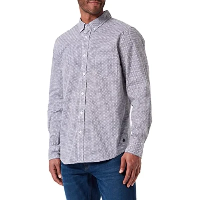Image of MUSTANG Men&#039;s Clemens Button Down Shirt, 2211 Mini dot AOP_3 12308, M