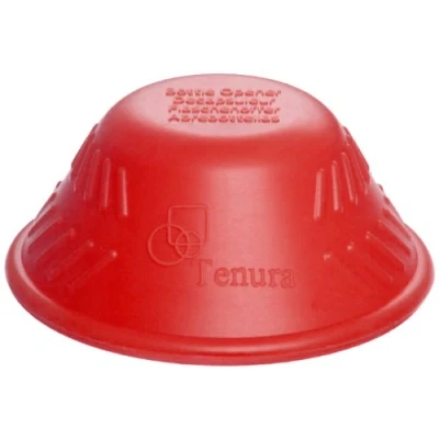 Image of Tenura Red Silicone Rubber Bottle Opener for Users with Weak Grip or Limited Dexterity Elderly and Arthritis Suffers Aid