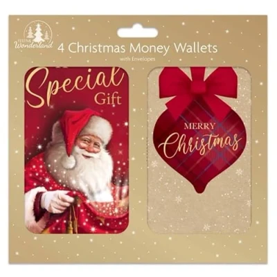 Image of Karrma Ltd. Christmas Money Envelopes Gift Card Voucher Wallet (Traditional)