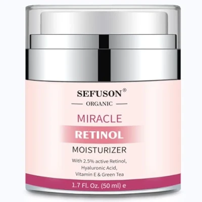 Image of Retinol Moisturizer Cream,For Face&amp;Eye Area Anti Aging Wrinkles &amp; Acne Fine Lines,with Vitamin E&amp;Hyaluronic Acid Jojoba Oil.Best Night&amp;Day Facial Cream.With 2.5% Active (50Milliliter)