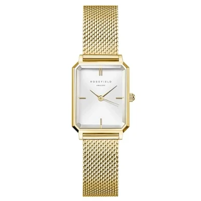 Image of Rosefield Octagon XS Mesh Gold with White Dial and Case 19.5 x 24 mm Steel OWGMG O73, gold, Standard, Bracelet