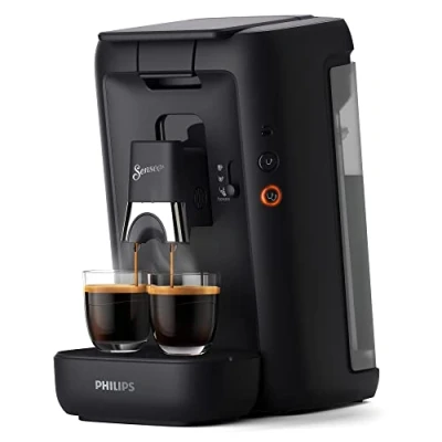 Image of Philips Domestic Appliances Senseo Maestro Coffee Pod Machine with Thickens and Memo Function, 1.2 Litre Water Container, Green Product, Colour: Black (CSA260/60)