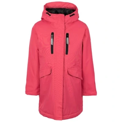 Image of Trespass Girls Waterproof Jacket Long Length Padded with Hood Roseview