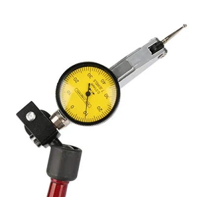 Image of Dial Indicator Gage Gauge 0 0.8mm Flexible Strong Stand Magnetic Base Surface Measuring Lever Test with Installation Accessories