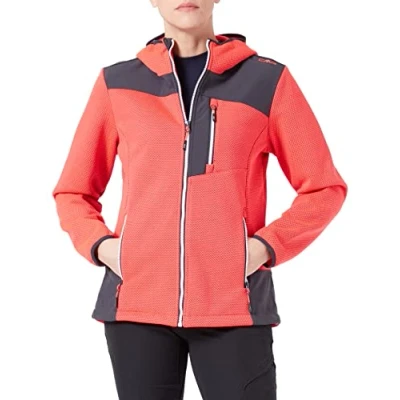 Image of CMP Women&#039;s Softshell Sweatshirt with Fixed Hood Jacket