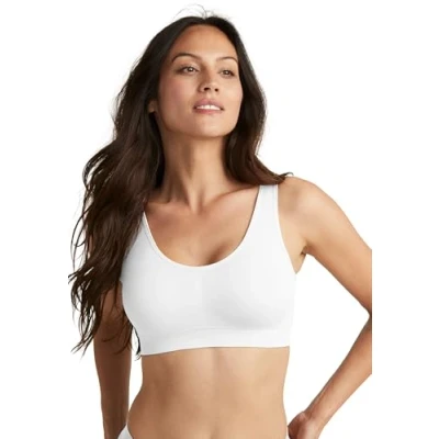 Image of Jockey® Modern Micro Seamfree™ Padded Bralette, White, M