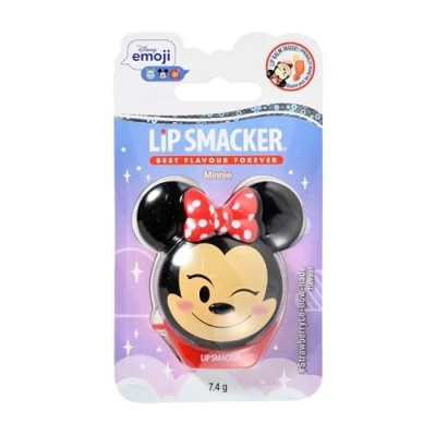 Image of Lip Smacker Disney Minnie Mouse Emoji Balm, Strayberry Lemonade Flavoured Balm for Kids, Moisturizing and Refreshing, Single Pack