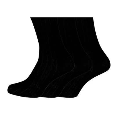 Image of 3 Pairs of Mens Aler Lambswool Blend BIGFOOT Socks/UK 11 14 Eur 45 49 (Black)