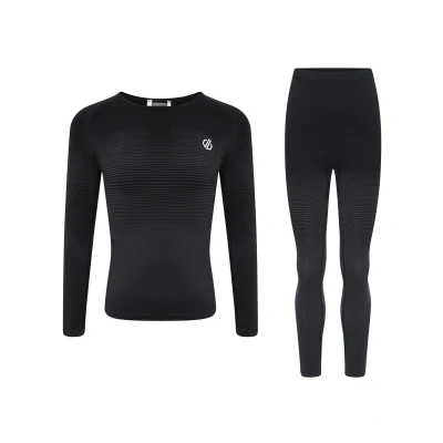 Image of Dare2B Unisex Kid&#039;s Zone III Baselayer Set Base Layer, Black, L