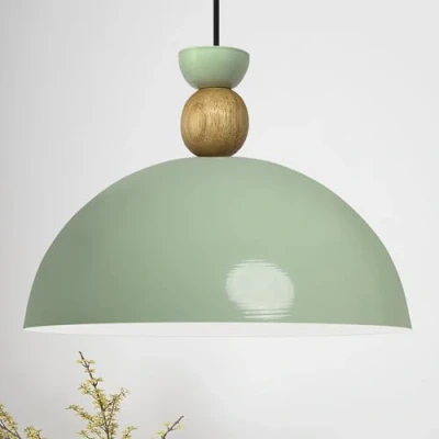 Image of bamyum Yimpi Pendant Light Dining Table, Ø30 cm Mint Green Decorative Living Room Lamp, E27 Metal, Kitchen Hanging Bedroom, Room, Lamps