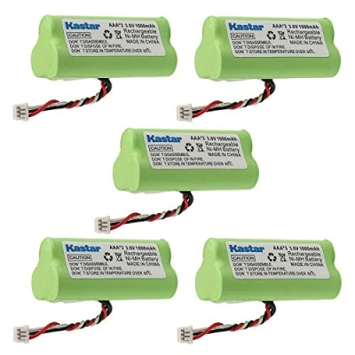 Image of Kastar 5 Pack AAA 3.6V 1000mAh Ni MH Rechargeable Battery Replacement for Zebra/Motorola Symbol 82 67705 01 LS 4278 LS4278 M BTRY LS42RAAOE DS 6878 Cordless Bluetooth Laser Barcode Scanner