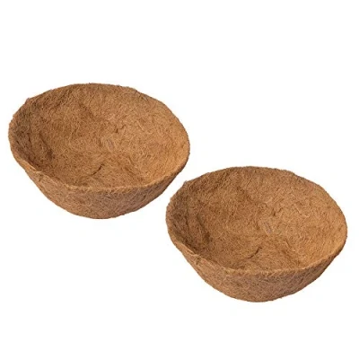 Image of Tingmei 16 Inch Round Coco Fiber Replacement Liner for Hanging Basket (2 Pieces of Pack)