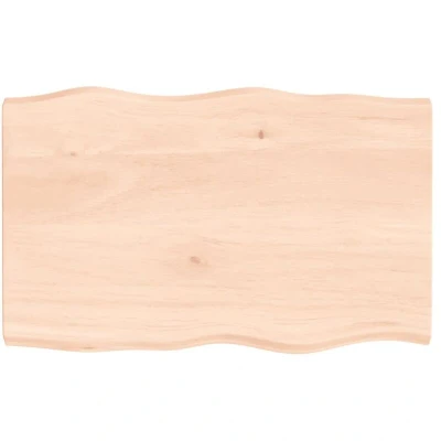 Image of vidaXL Solid Untreated Oak Wood Live Edge Table Top Rectangular Random Delivery DIY Board for Home or Office