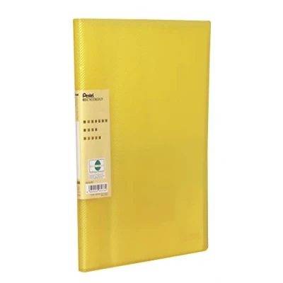 Image of Pentel DCF343G Recycology Display Book Vivid 30 Pkts A4 Yllw