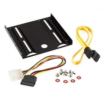 Image of Poppstar mounting Kit Bracket for 2.5 inch Internal SSD HDD Including Frame and Screws, SATA 3 Cable inclueded
