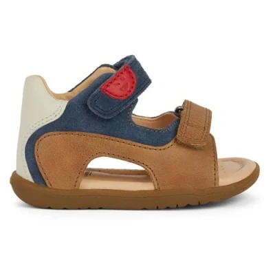 Image of Geox Baby B Sandal Macchia Boy, Caramel Navy, 2.5 UK Child