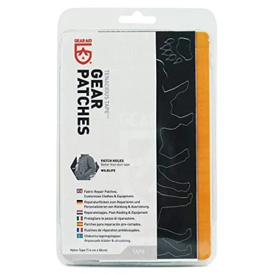 Image of McNett Fabric repair patches Tenacious tattoo,Black / Black,7,6 x 50 cm