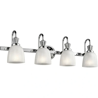 Image of Cora 4 Light Bathroom Wall Polished Chrome IP44, G9