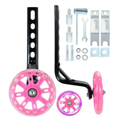 Image of SURIEEN Kids Bike Stabilisers for Childs 12 14 16 18 20 Inch, Bicycle Support Training Wheels Adjustable Stabiliser Balance (Pink)
