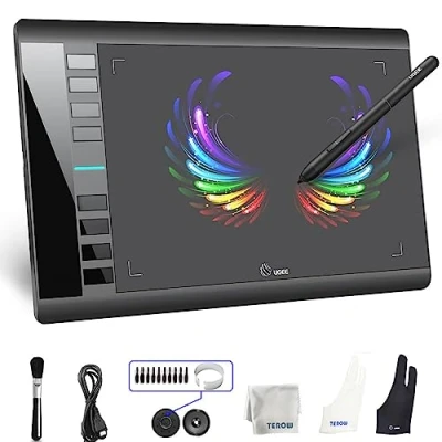 Image of M708 UGEE Graphics Drawing Tablet 10 x 6 inch Large Active Area with 8 Hot Keys, 8192 Levels Pressure Battery Free Pen, Graphic Tablets for Paint, Digital Art Creation Sketch