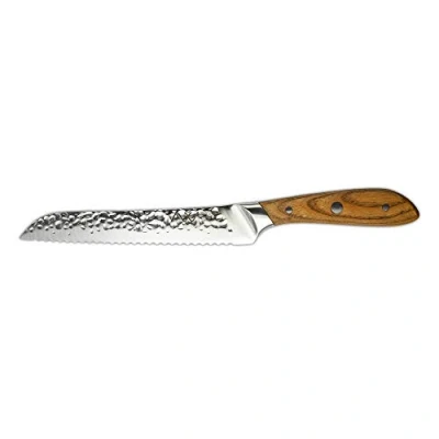 Image of Rockingham Forge RF 1747 Ashwood Series 8 Bread Knife with Ice Hardened Vanadium Steel Blades, Heat Treated Natural Handles