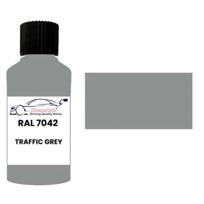 Image of Xtremeauto RAL 7042 Traffic grey A GLOSS TOUCH UP PAINT BRUSH REPAIR SCRATCH UPVC PVC METAL WOOD