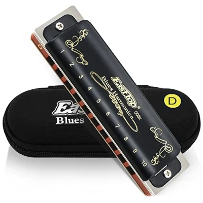 Image of East Top harmonica D, 10 Holes 20 Tones Professional Diatonic Blues in Grade Mouth Organ for Adults, Player and Students