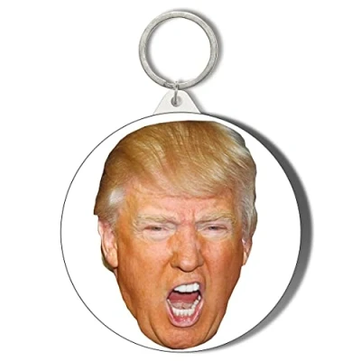 Image of Gift Insanity DONALD TRUMP FACE SHOUTING 45mm Keyring