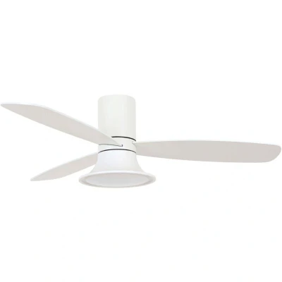 Image of Beacon Lighting ceiling fan with light Flusso white Ø 132 cm quiet