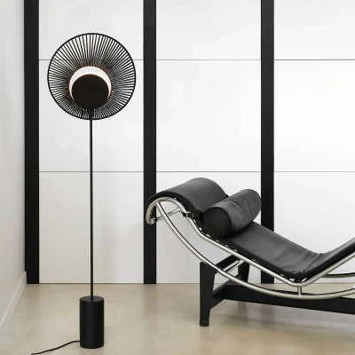 Image of Forestier Oyster designer floor lamp, black