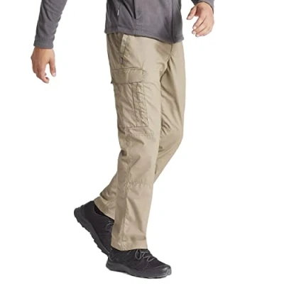 Image of Craghoppers Mens Expert Kiwi Slim Trousers, Pebble, Size 42&quot;
