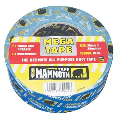 Image of Everbuild 2MEGBL50 Mammoth Mega All Purpose Duct Tape, Blue, 50 mm x m