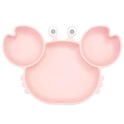 Image of Silicone Suction Plate for Toddlers Self Feeding Training Divided Dish and Bowl Baby Kids, Fits Most Highchairs Trays, Microwave &amp; Dishwasher Safe