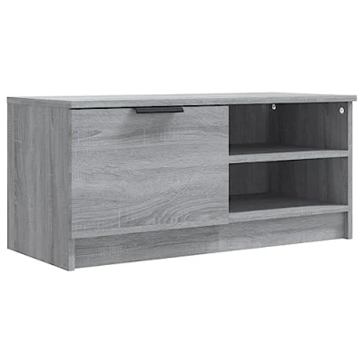 Image of vidaXL TV Cabinet Grey Living Room Furniture Media Unit HiFi Side Sideboard Entertainment Centre Console Sonoma Engineered Wood