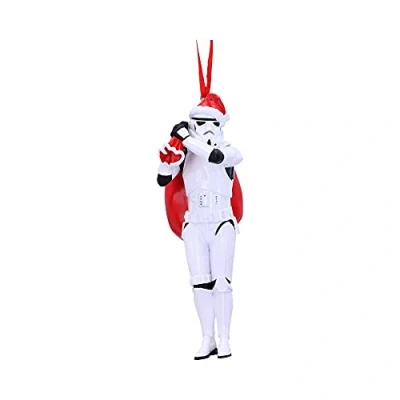 Image of Nemesis Now Stormtrooper Santa Sack Hanging Ornament 13cm, Resin, White, Officially Licensed Merchandise, Christmas Decoration, Cast in the Finest Expertly Hand Painted